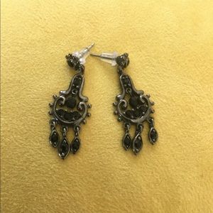 Antique Black & Silver Earrings
